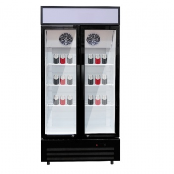 LC-450 LC-450N Double Hinged Door Bottle Cooler Merchandise Refrigerator for supermarket-Asile