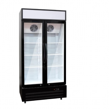 LC-450 LC-450N Double Hinged Door Bottle Cooler Merchandise Refrigerator for supermarket-Asile