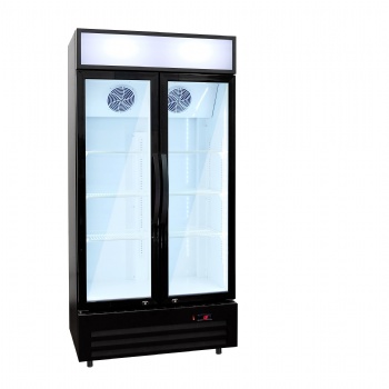 LC-450 LC-450N Double Hinged Door Bottle Cooler Merchandise Refrigerator for supermarket-Asile