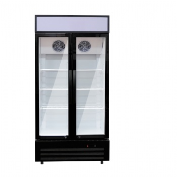 LC-450 LC-450N Double Hinged Door Bottle Cooler Merchandise Refrigerator for supermarket-Asile
